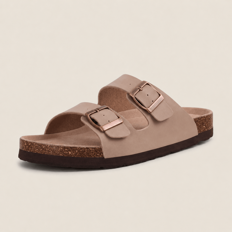 The Cork Sandal in Taupe
